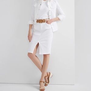 WHITE HOUSE BLACK MARKET denim pencil skirt white -6-NWT!